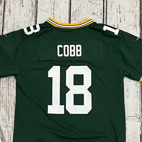Randall Cobb Green Bay Packers Boys Youth Kids Nike Sports Green Jersey - Picture 3 of 5
